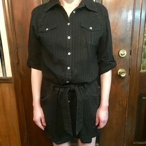 Da-Nang Long Sleeve Black Romper.